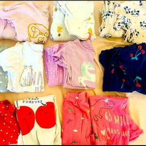 Excellent Condition 8 Sets Of Kids Size 8 Spring/Fall Pajamas Sets